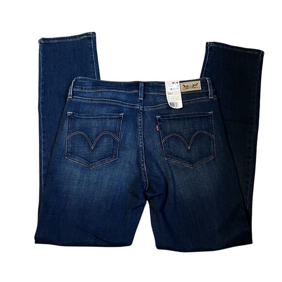 NWT Levis Women's Mid Rise Skinny Jeans Dark Wash Denim Classic Style size 10 - Picture 2 of 14